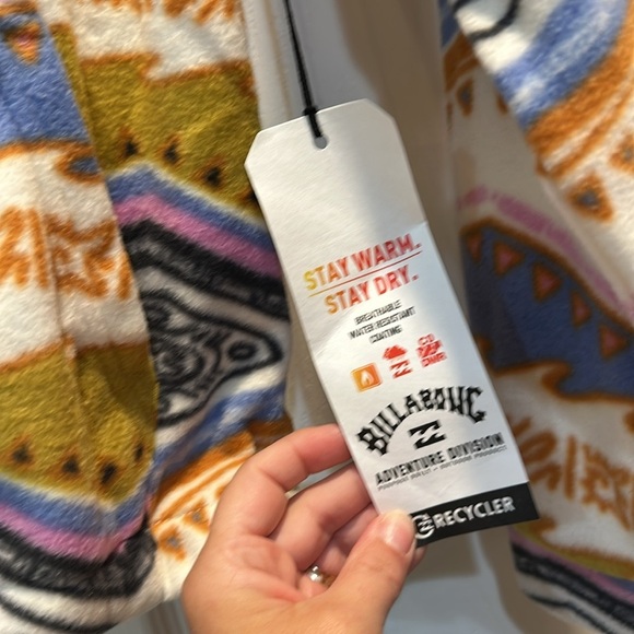 NWT! Billabong A/DIV Go Outdoors Fleece Half Snap Pullover Hoodie Jacket XL - Picture 7 of 8